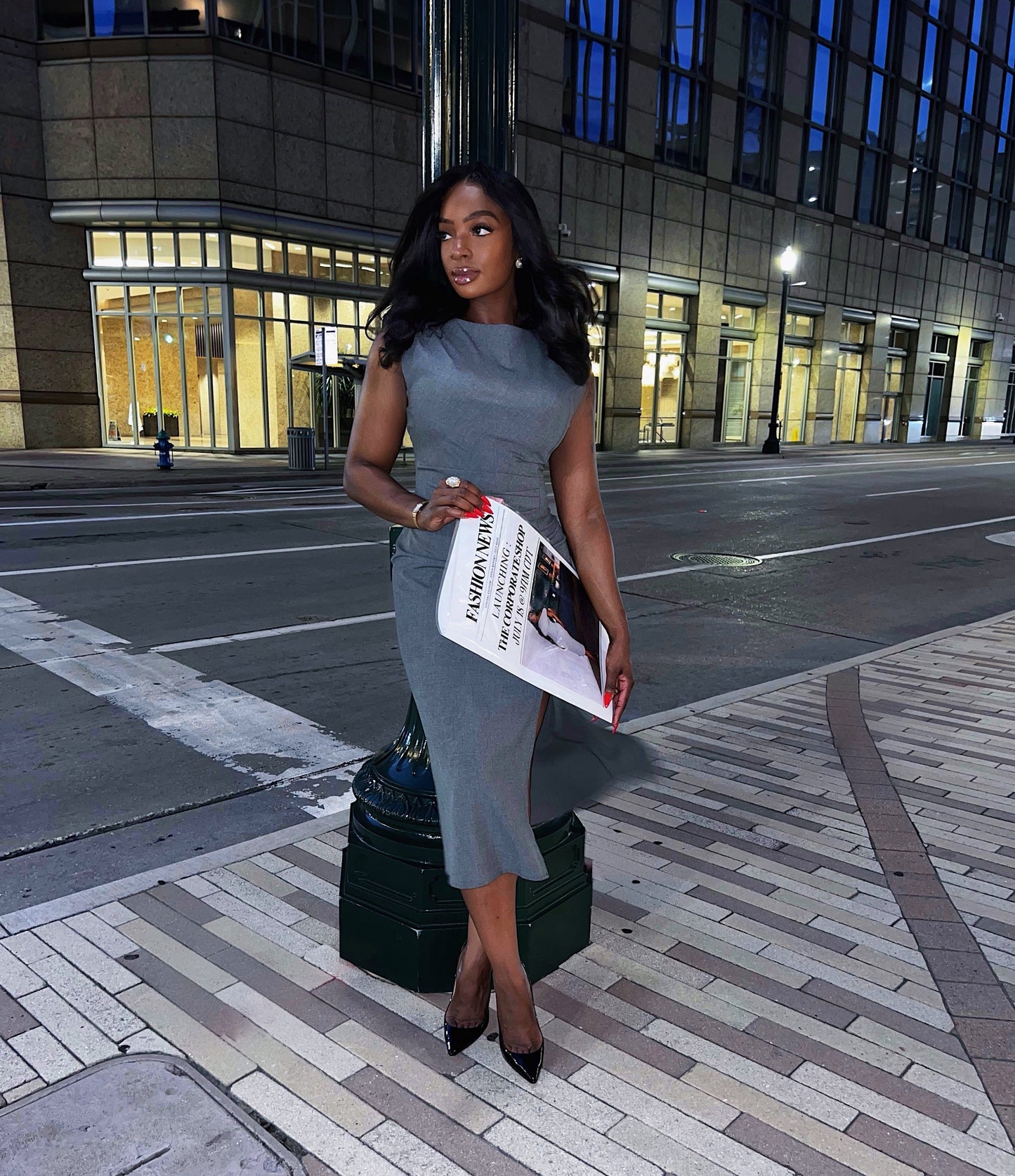 Femme d’Affaires Dress - Grey
