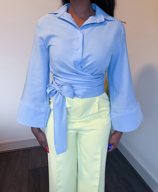 The Tie up Blouse - Blue