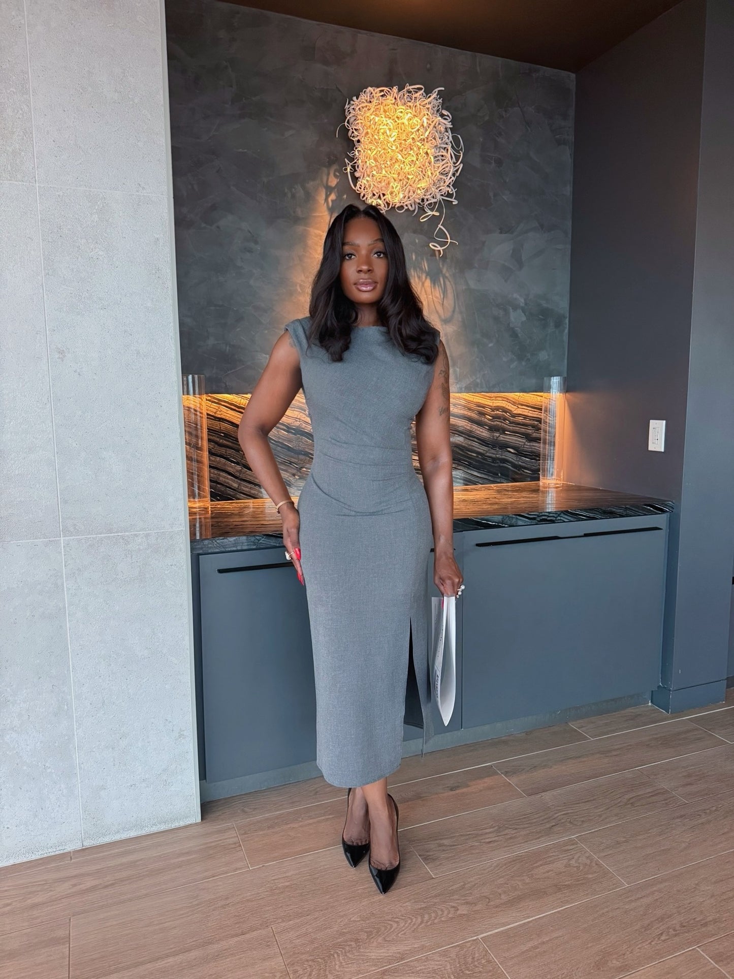 Femme d’Affaires Dress - Grey