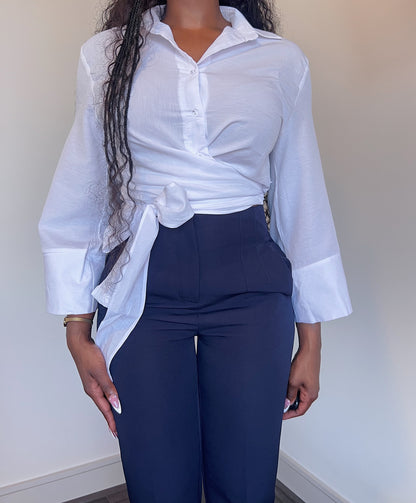 The Tie Up Blouse - White
