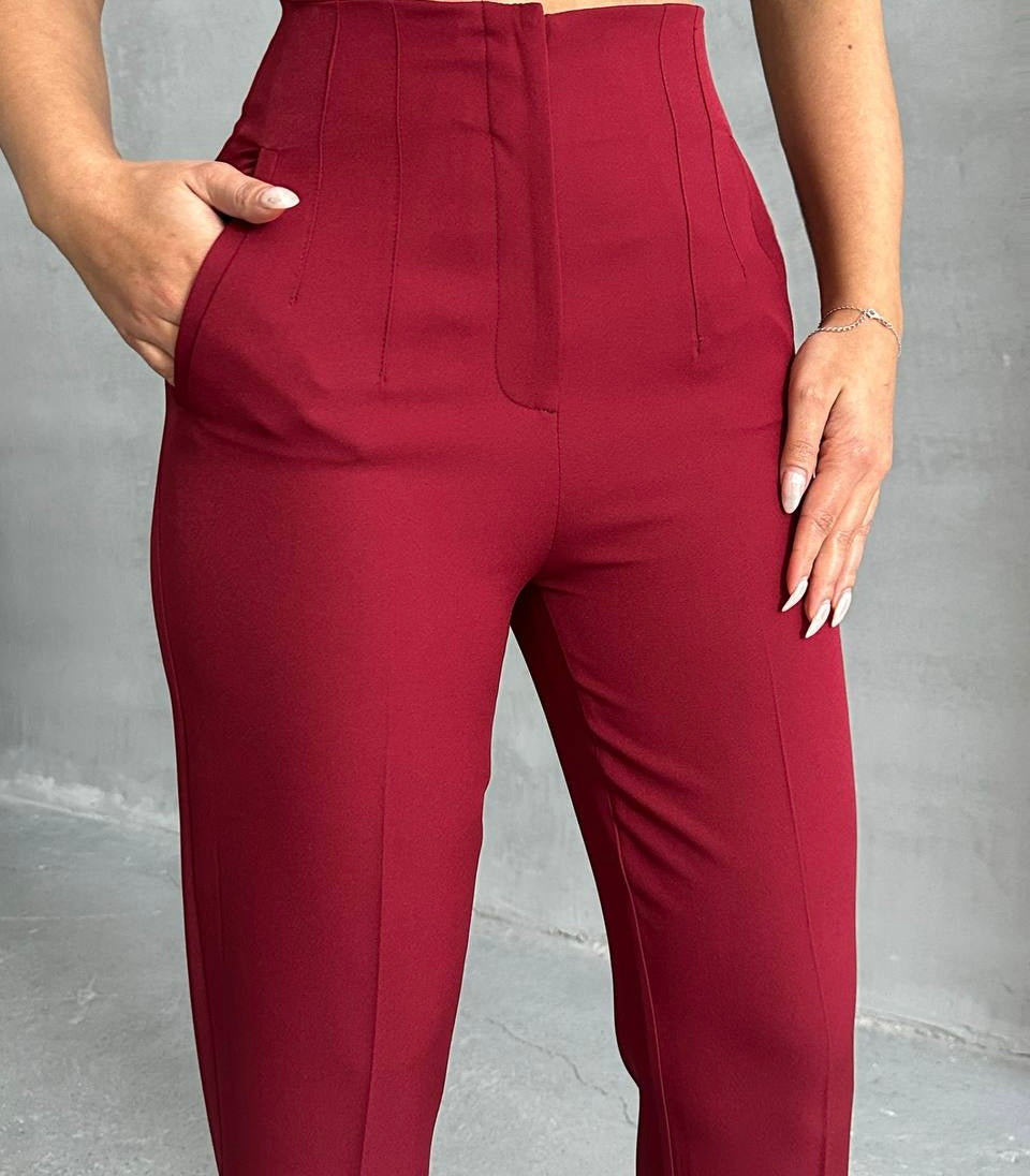 The Executive Cut Pants - Burgundy