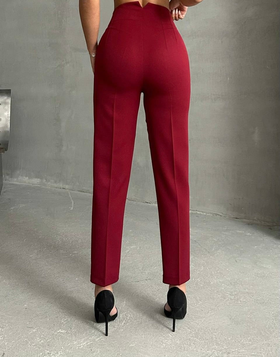 The Executive Cut Pants - Burgundy