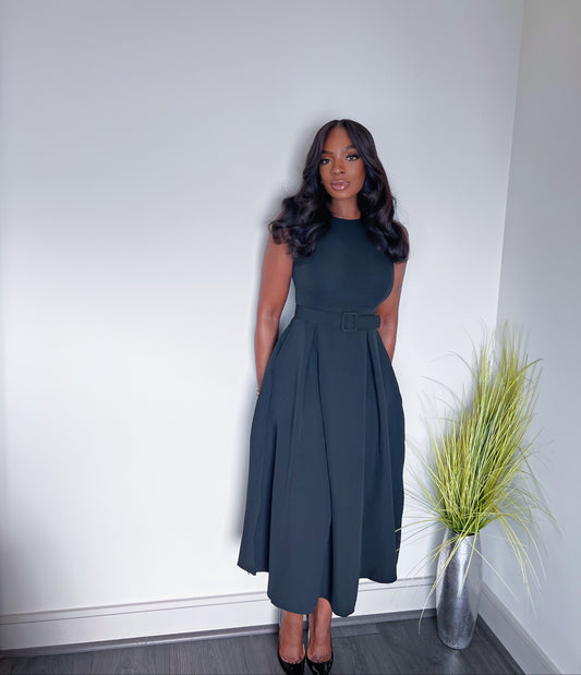 TCS Belted Midi - Black
