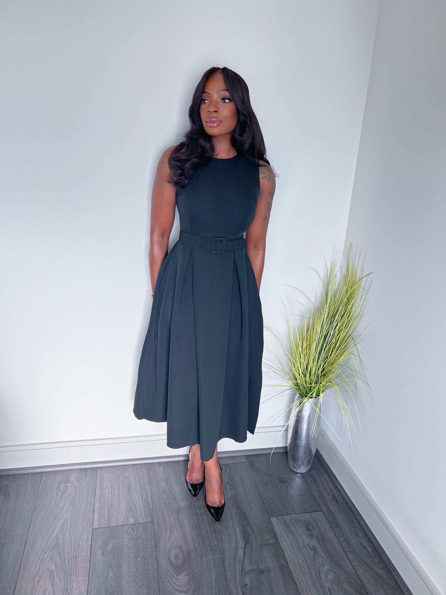 TCS Belted Midi - Black